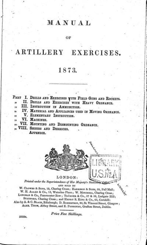 Manual of Artillery Exercises (1873)